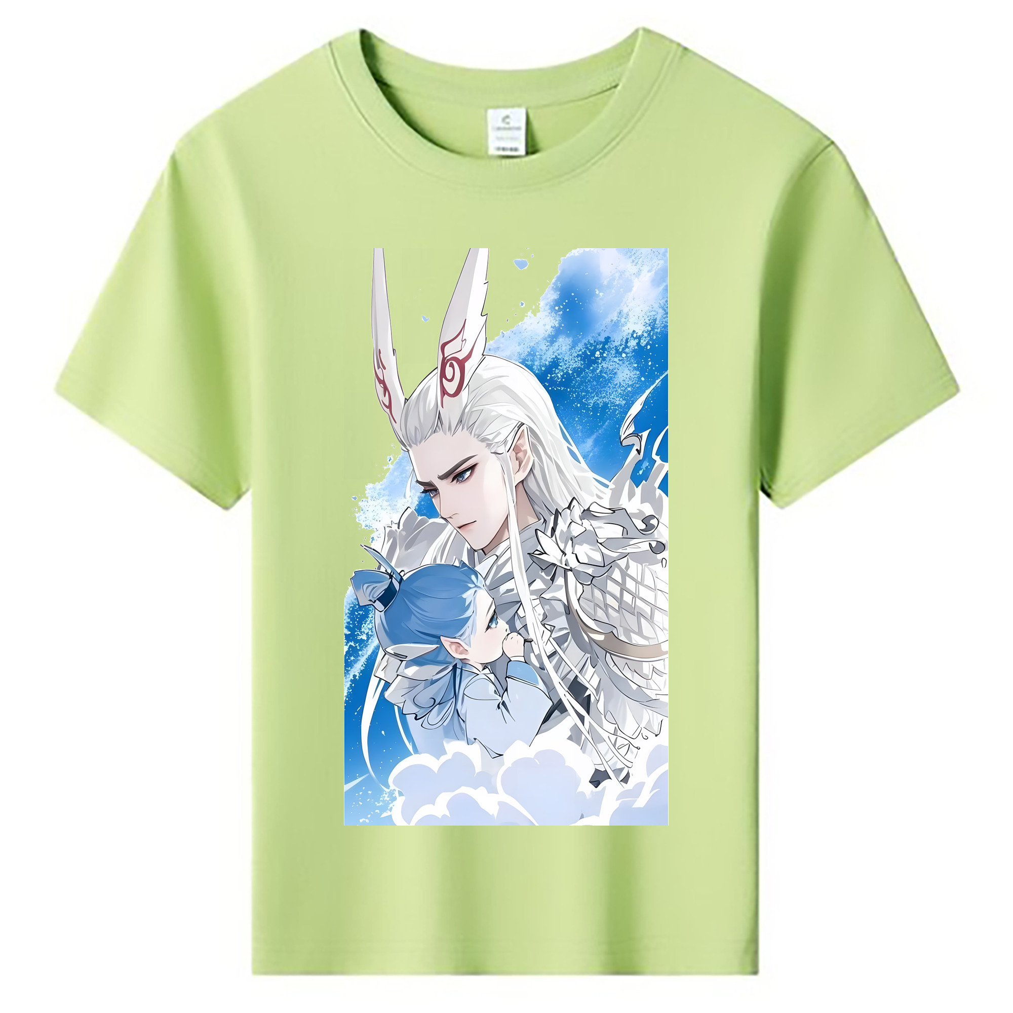 （画像用） Ne Zha 2 ナタ 魔童の大暴れ 綿100％キッズTシャツ（フロントプリント）